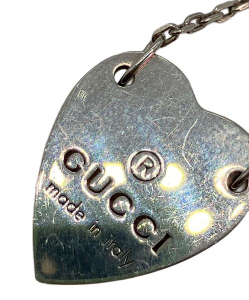 GUCCI（グッチ）GUCCI (グッチ) トレードマークハートペンダントネックレス シルバーの古着・服飾アイテム