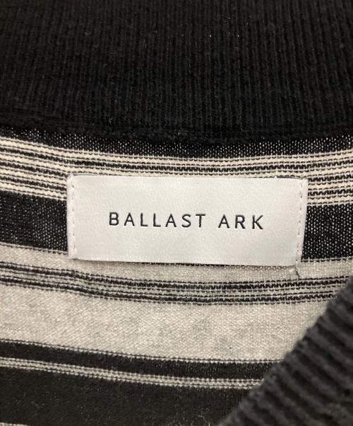 BALLAST ARK（バラストアーク）BALLAST ARK (バラストアーク) MULTI BORDER COTTON KNIT TEE ブラック×グレー サイズ:Ｌの古着・服飾アイテム