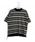 BALLAST ARK（バラストアーク）の古着「MULTI BORDER COTTON KNIT TEE」｜ブラック×グレー