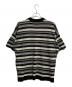 BALLAST ARK (バラストアーク) MULTI BORDER COTTON KNIT TEE ブラック×グレー サイズ:Ｌ：9000円