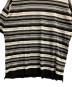 中古・古着 BALLAST ARK (バラストアーク) MULTI BORDER COTTON KNIT TEE ブラック×グレー サイズ:Ｌ：9000円