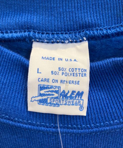 SALEM（セーラム）SALEM (セーラム) 90's裏起毛スウェット ブルー サイズ:Ｌの古着・服飾アイテム