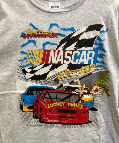 TULTEX（タルテックス）TULTEX (タルテックス) 半袖カットソー　nascar looney tunes ライトグレー サイズ:Ｌの古着・服飾アイテム