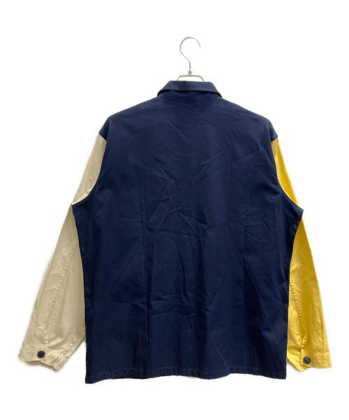 POLO RALPH LAUREN（ポロ・ラルフローレン）POLO RALPH LAUREN (ポロ・ラルフローレン) イニシャルシャツ イエロー×ネイビー サイズ:Ｌの古着・服飾アイテム