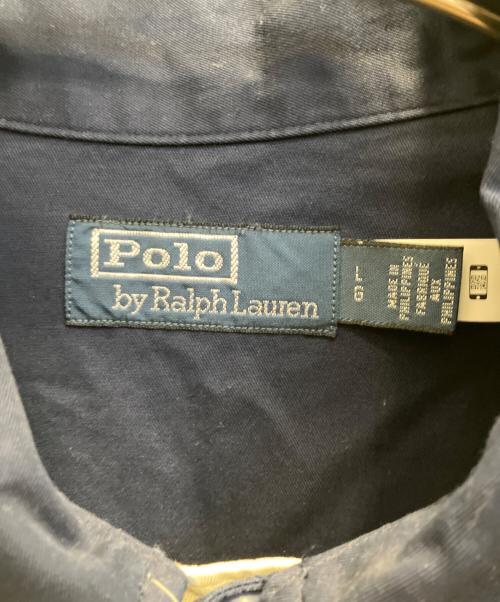 POLO RALPH LAUREN（ポロ・ラルフローレン）POLO RALPH LAUREN (ポロ・ラルフローレン) イニシャルシャツ イエロー×ネイビー サイズ:Ｌの古着・服飾アイテム