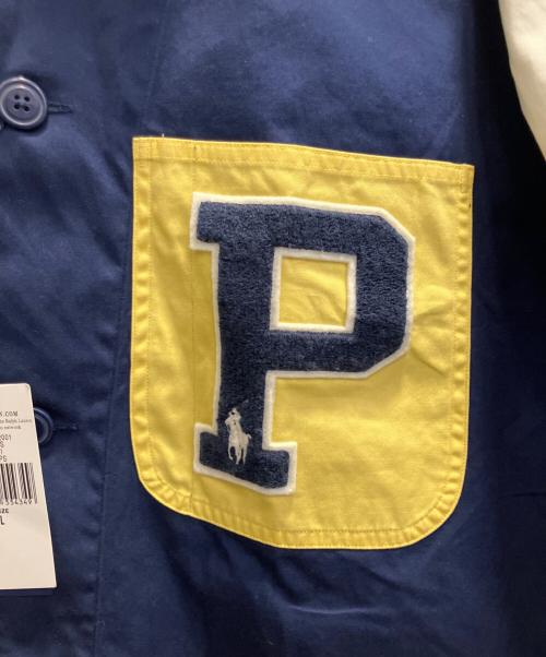 POLO RALPH LAUREN（ポロ・ラルフローレン）POLO RALPH LAUREN (ポロ・ラルフローレン) イニシャルシャツ イエロー×ネイビー サイズ:Ｌの古着・服飾アイテム
