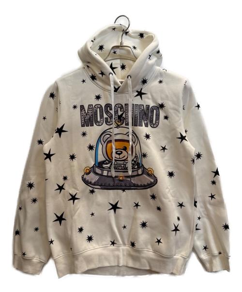 MOSCHINO（モスキーノ）MOSCHINO (モスキーノ) ベアプリントパーカー ホワイト サイズ:XLの古着・服飾アイテム