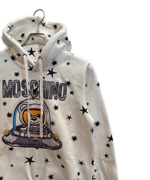 MOSCHINO（モスキーノ）MOSCHINO (モスキーノ) ベアプリントパーカー ホワイト サイズ:XLの古着・服飾アイテム