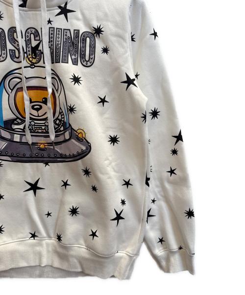 MOSCHINO（モスキーノ）MOSCHINO (モスキーノ) ベアプリントパーカー ホワイト サイズ:XLの古着・服飾アイテム
