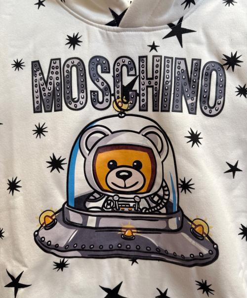 MOSCHINO（モスキーノ）MOSCHINO (モスキーノ) ベアプリントパーカー ホワイト サイズ:XLの古着・服飾アイテム