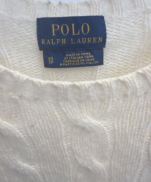 POLO RALPH LAUREN（ポロ・ラルフローレン）POLO RALPH LAUREN (ポロ・ラルフローレン) カシミヤ混ニット ベージュ サイズ:XSの古着・服飾アイテム
