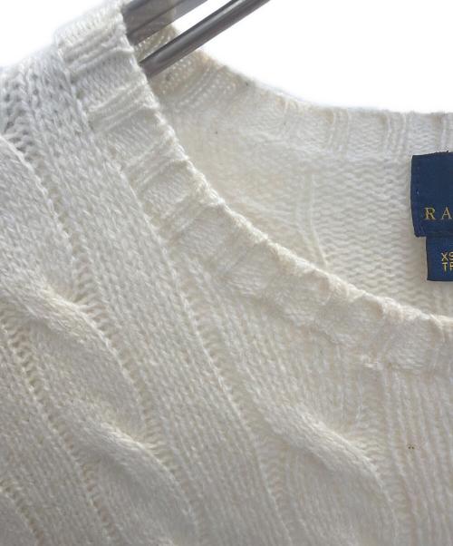 POLO RALPH LAUREN（ポロ・ラルフローレン）POLO RALPH LAUREN (ポロ・ラルフローレン) カシミヤ混ニット ベージュ サイズ:XSの古着・服飾アイテム