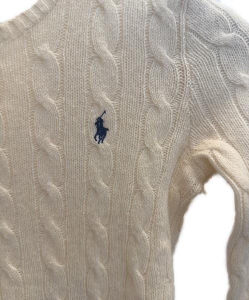 POLO RALPH LAUREN（ポロ・ラルフローレン）POLO RALPH LAUREN (ポロ・ラルフローレン) カシミヤ混ニット ベージュ サイズ:XSの古着・服飾アイテム