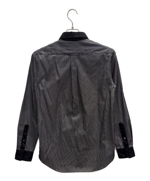 FRED PERRY（フレッドペリー）FRED PERRY (フレッドペリー) ストライプ長袖シャツ ブラック サイズ:Мの古着・服飾アイテム
