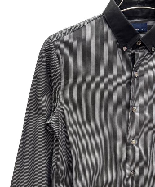FRED PERRY（フレッドペリー）FRED PERRY (フレッドペリー) ストライプ長袖シャツ ブラック サイズ:Мの古着・服飾アイテム
