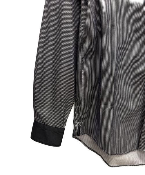 FRED PERRY（フレッドペリー）FRED PERRY (フレッドペリー) ストライプ長袖シャツ ブラック サイズ:Мの古着・服飾アイテム