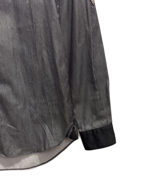 FRED PERRY（フレッドペリー）FRED PERRY (フレッドペリー) ストライプ長袖シャツ ブラック サイズ:Мの古着・服飾アイテム