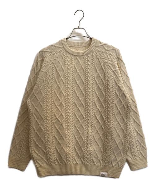 FreshService（フレッシュサービス）FreshService (フレッシュサービス) SHETLAND WOOL x SOLOTEX® TECH FISHERMAN SWEATER アイボリー サイズ:Мの古着・服飾アイテム