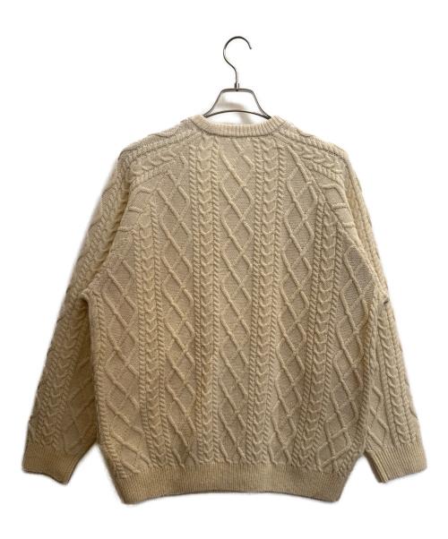 FreshService（フレッシュサービス）FreshService (フレッシュサービス) SHETLAND WOOL x SOLOTEX® TECH FISHERMAN SWEATER アイボリー サイズ:Мの古着・服飾アイテム