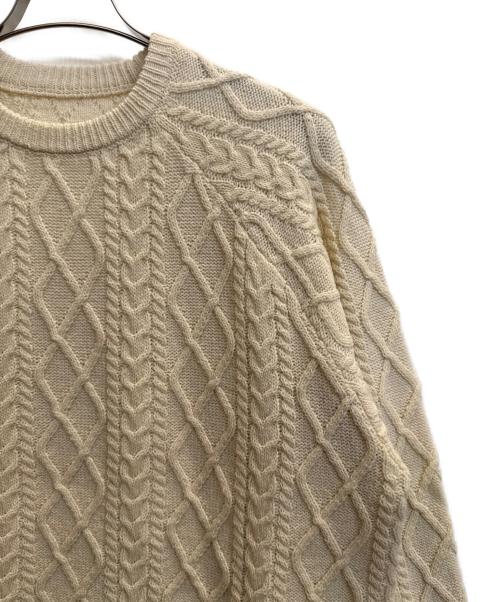 FreshService（フレッシュサービス）FreshService (フレッシュサービス) SHETLAND WOOL x SOLOTEX® TECH FISHERMAN SWEATER アイボリー サイズ:Мの古着・服飾アイテム