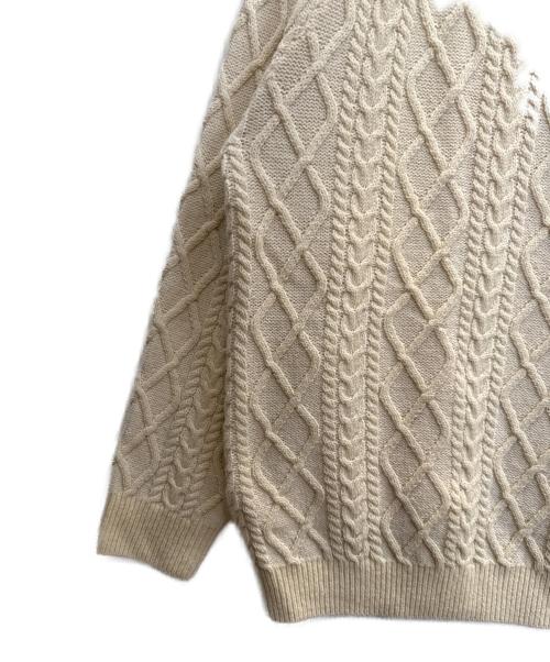 FreshService（フレッシュサービス）FreshService (フレッシュサービス) SHETLAND WOOL x SOLOTEX® TECH FISHERMAN SWEATER アイボリー サイズ:Мの古着・服飾アイテム