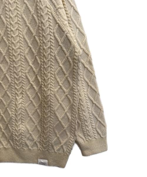 FreshService（フレッシュサービス）FreshService (フレッシュサービス) SHETLAND WOOL x SOLOTEX® TECH FISHERMAN SWEATER アイボリー サイズ:Мの古着・服飾アイテム