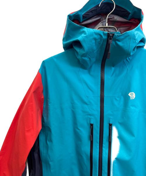 MOUNTAIN HARD WEAR（マウンテンハードウェア）MOUNTAIN HARD WEAR (マウンテンハードウェア) マウンテンパーカー ブルー×ネイビー×レッド サイズ:Ｌの古着・服飾アイテム