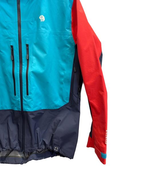 MOUNTAIN HARD WEAR（マウンテンハードウェア）MOUNTAIN HARD WEAR (マウンテンハードウェア) マウンテンパーカー ブルー×ネイビー×レッド サイズ:Ｌの古着・服飾アイテム