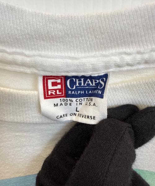 CHAPS RALPH LAUREN（チャップス ラルフローレン）CHAPS RALPH LAUREN (チャップス ラルフローレン) 半袖カットソー ホワイト サイズ:Ｌの古着・服飾アイテム