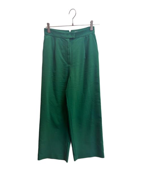 BALLSEY（ボールジィ）BALLSEY (ボールジィ) タックストレートパンツ グリーン サイズ:Ｓの古着・服飾アイテム