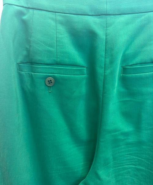 BALLSEY（ボールジィ）BALLSEY (ボールジィ) タックストレートパンツ グリーン サイズ:Ｓの古着・服飾アイテム