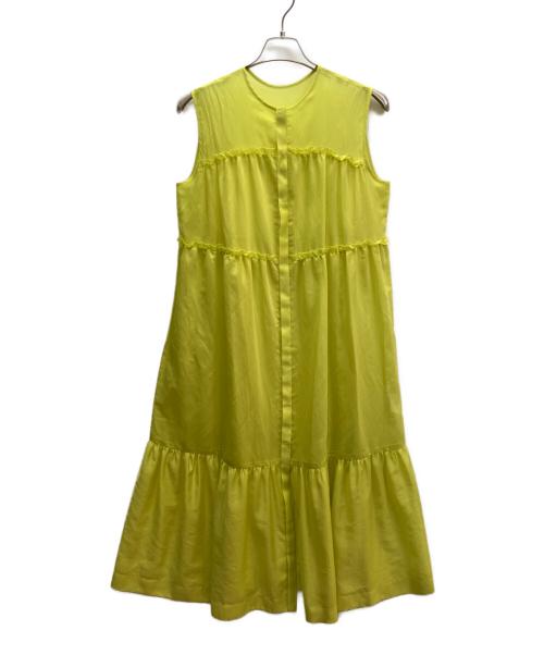 BALLSEY（ボールジィ）BALLSEY (ボールジィ) シアードビー フロンタブルティアードワンピース ライムイエロー サイズ:Ｓの古着・服飾アイテム