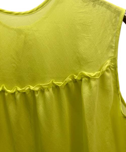 BALLSEY（ボールジィ）BALLSEY (ボールジィ) シアードビー フロンタブルティアードワンピース ライムイエロー サイズ:Ｓの古着・服飾アイテム