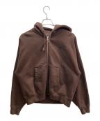 NIKE×stussyナイキ×ステューシー）の古着「WASHED FLEECE ZIP HOODIE パーカー」｜ブラウン
