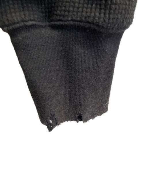 DISCOVERED（ディスカバード）DISCOVERED (ディスカバード) ビッグシルエットダメージワッフルカットソー ロンT ブラック サイズ:1の古着・服飾アイテム
