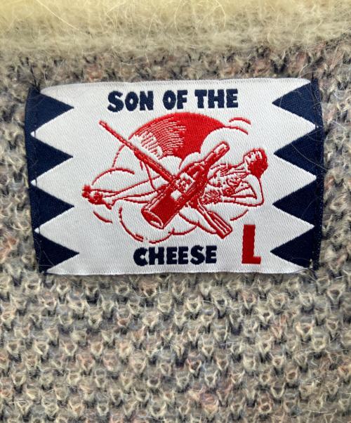 son of the cheese（（サノバチーズ））son of the cheese (（サノバチーズ）) 21AW Water KNIT モヘア混厚手ニット グレー×ブルー サイズ:Ｌの古着・服飾アイテム