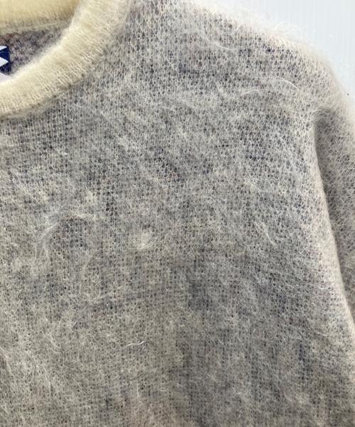 son of the cheese（（サノバチーズ））son of the cheese (（サノバチーズ）) 21AW Water KNIT モヘア混厚手ニット グレー×ブルー サイズ:Ｌの古着・服飾アイテム