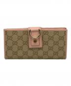 GUCCIグッチ）の古着「ニューアビー長財布」｜ピンク