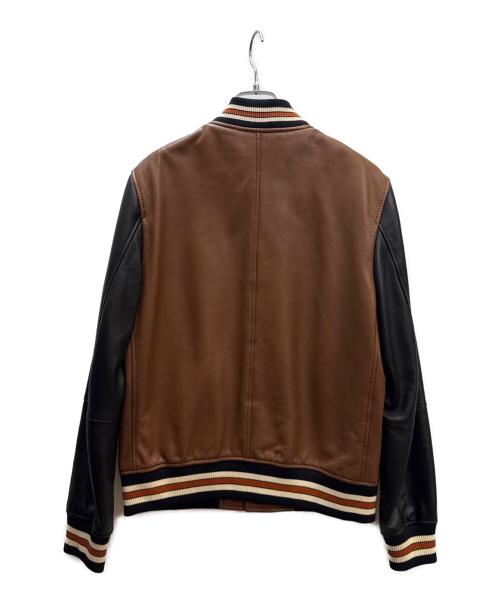 COACH（コーチ）COACH (コーチ) レザージャケット ブラック×ブラウン サイズ:Ｓの古着・服飾アイテム