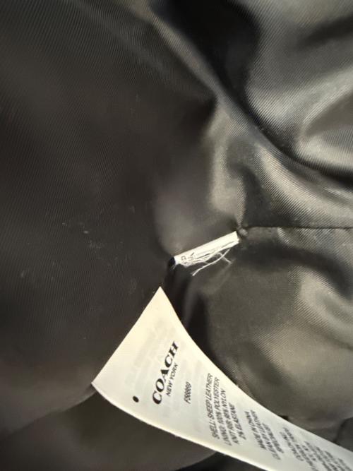 COACH（コーチ）COACH (コーチ) レザージャケット ブラック×ブラウン サイズ:Ｓの古着・服飾アイテム
