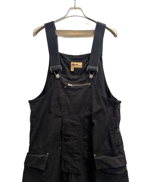 NIGEL CABOURN（ナイジェルケーボン）NIGEL CABOURN (ナイジェルケーボン) P-56ネイヴァルダンガリーCO リップストップオーバーオール ブラック サイズ:46の古着・服飾アイテム