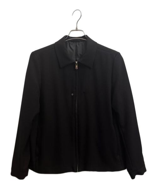 STUDIOUS（ステュディオス）STUDIOUS (ステュディオス) ウールライクサージジップブルゾン ブラック サイズ:Ｌの古着・服飾アイテム