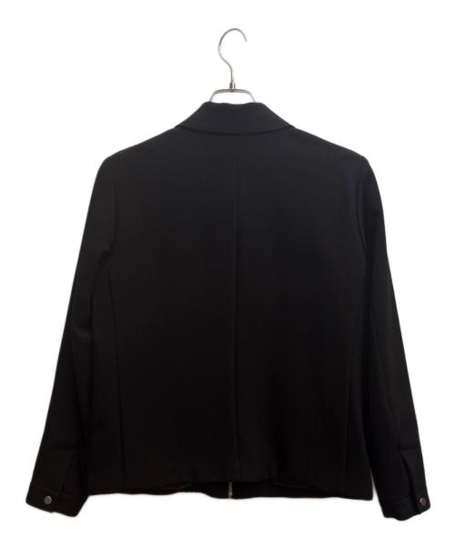 STUDIOUS（ステュディオス）STUDIOUS (ステュディオス) ウールライクサージジップブルゾン ブラック サイズ:Ｌの古着・服飾アイテム