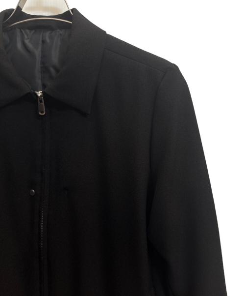 STUDIOUS（ステュディオス）STUDIOUS (ステュディオス) ウールライクサージジップブルゾン ブラック サイズ:Ｌの古着・服飾アイテム