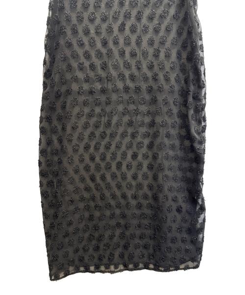 UNITED ARROWS（ユナイテッドアローズ）UNITED ARROWS (ユナイテッドアローズ) シアーラメジャガードワンピース ブラック サイズ:フリーの古着・服飾アイテム