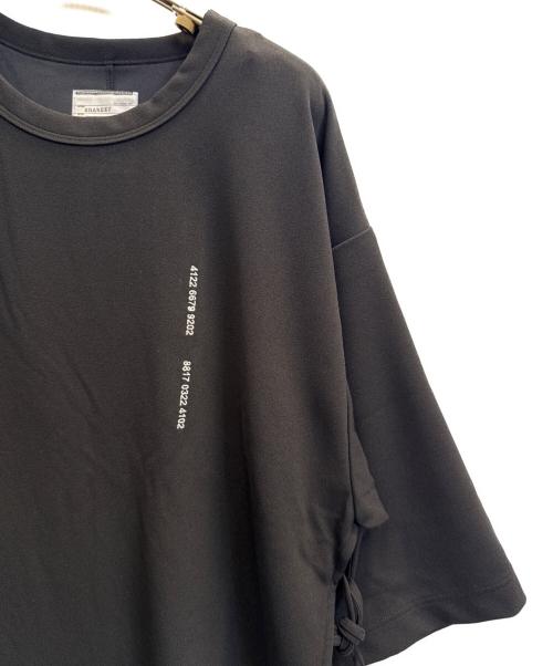 SHAREEF（シャリーフ）SHAREEF (シャリーフ) GEORGETTE JQ SIDE SLIT BIG-T ブラック サイズ:1 未使用品の古着・服飾アイテム