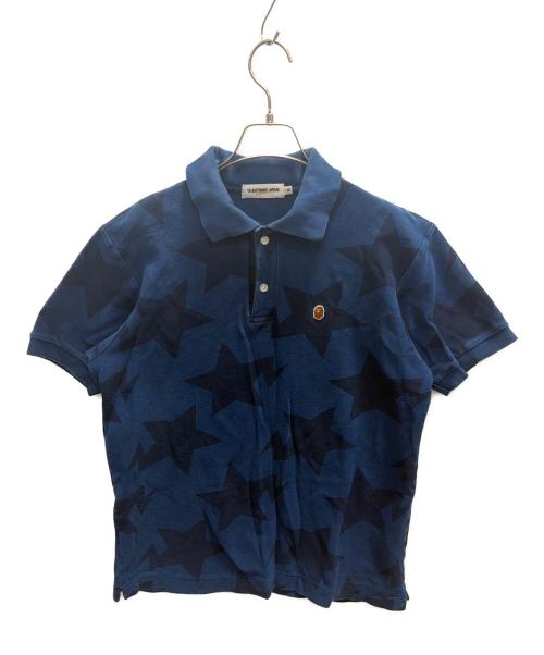 A BATHING APE（アベイシングエイプ）A BATHING APE (アベイシングエイプ) ポロシャツ ブルー サイズ:Мの古着・服飾アイテム