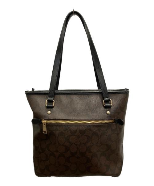 COACH（コーチ）COACH (コーチ) シグネチャーハンドバッグ ブラウンの古着・服飾アイテム