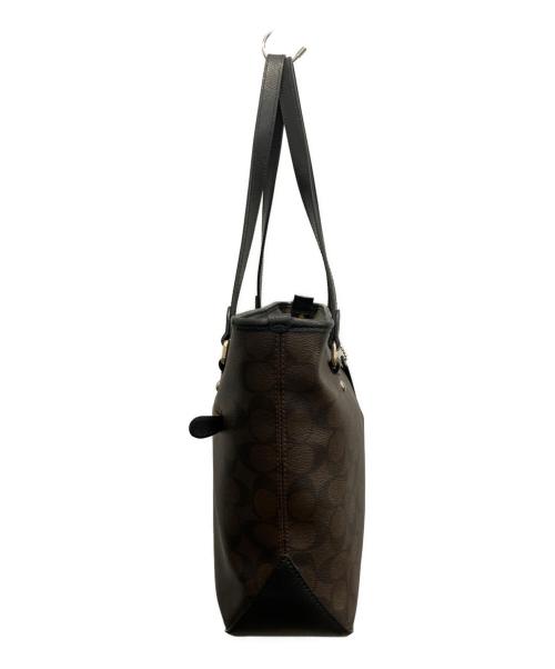 COACH（コーチ）COACH (コーチ) シグネチャーハンドバッグ ブラウンの古着・服飾アイテム