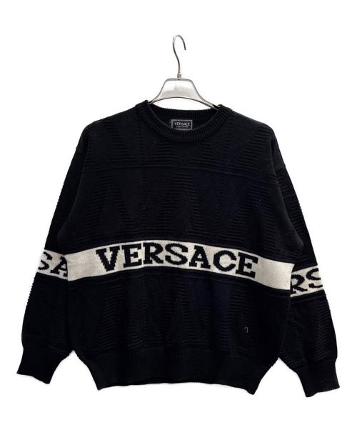 VERSACE（ヴェルサーチェ）VERSACE (ヴェルサーチェ) 厚手ニット ブラック サイズ:不明の古着・服飾アイテム